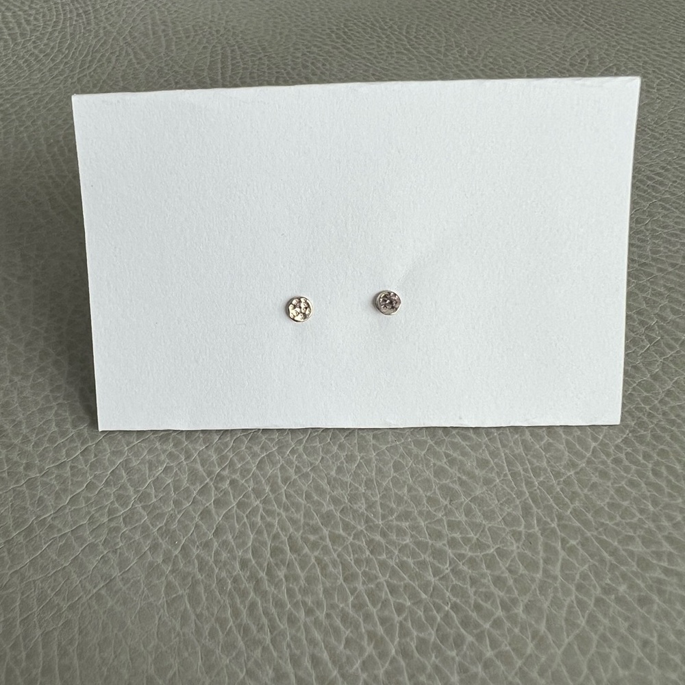 Hammered Silver Stud Earrings